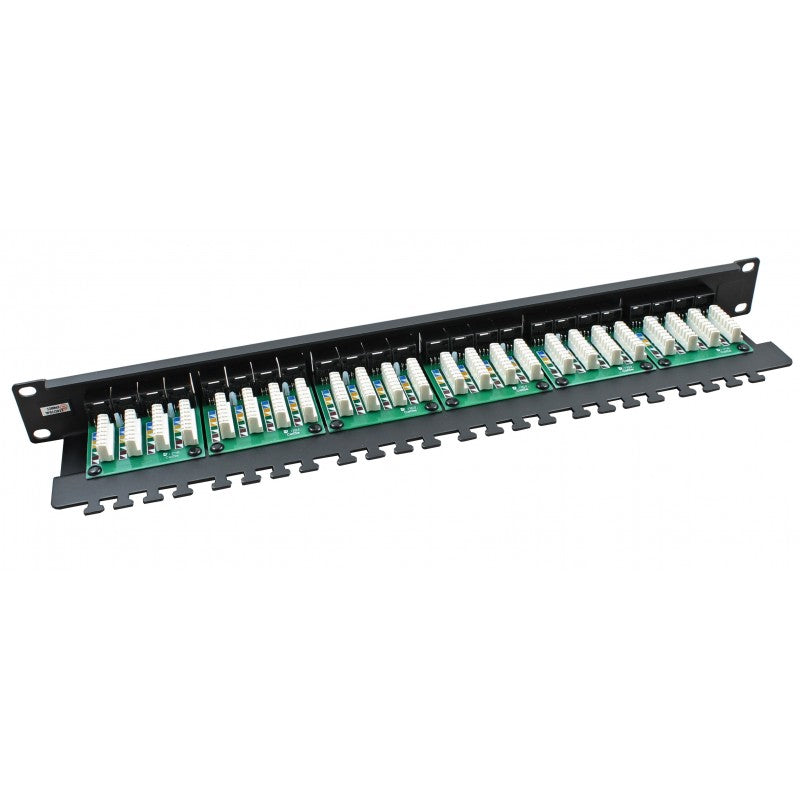 24 Port Cat5e UTP CCS 20/20 Right Angled Patch Panel