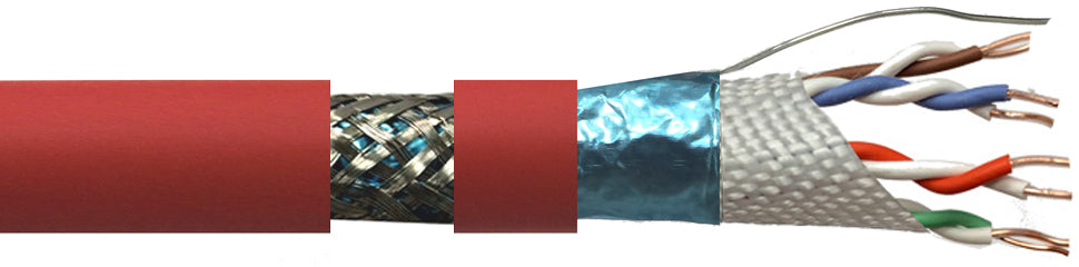Category 5e, 4pr FTP Fire Resistant Red LSZH