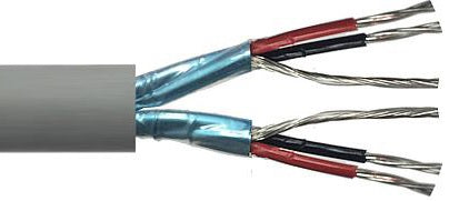 ISP2-18 2pr 18AWG Individual Foil Screen 600V Grey LSZH (9368)