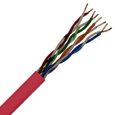 Cat5e Unscreened Low Smoke Zero Halogen Cable Red