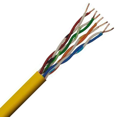 Cat5e Unscreened Low Smoke Zero Halogen Cable Yellow