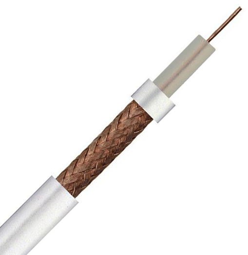 RG59 Coaxial CCA White PVC