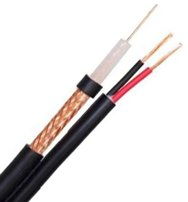 RG59 Coaxial + 2 Power Cores 0.5mm Premium Black PVC