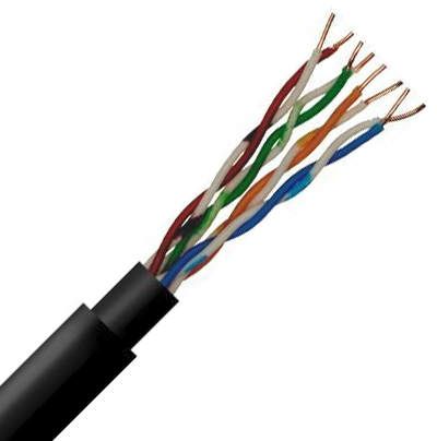 Cat5e Unscreened Direct Burial Cable Black