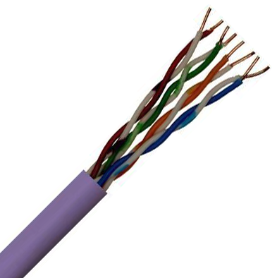 Cat5e Unscreened Low Smoke Zero Halogen Cable Purple B2ca