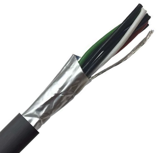 OSP4 4pr 24AWG Overall Foil Screen 600V Black PE (9504)