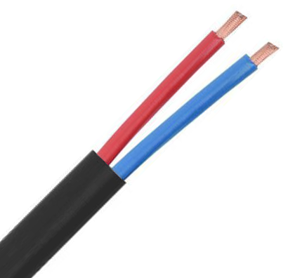 Speaker Cable Secure Sound 2 Core OFC 2.5mm Round Black UV LSZH