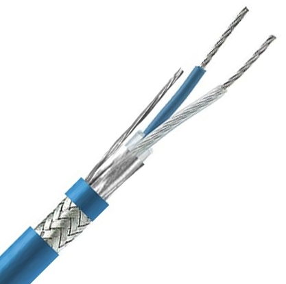 Twinaxial 463 2 Core 20AWG Overall Foil and Braided Screen Blue LSZH (9463) 78ohm