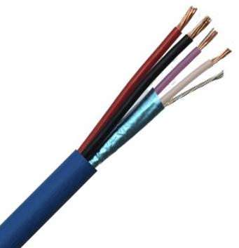 USP18-OSP22 1PR 18AWG Unscreened, 1pr 22AWG Overall Foil Screen Blue LSZH (1822LCCH)